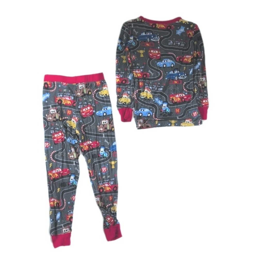 Little Sleepies Disney Pixar Cars Bamboo Pajama Set 4T Lightning McQueen - Picture 5 of 5